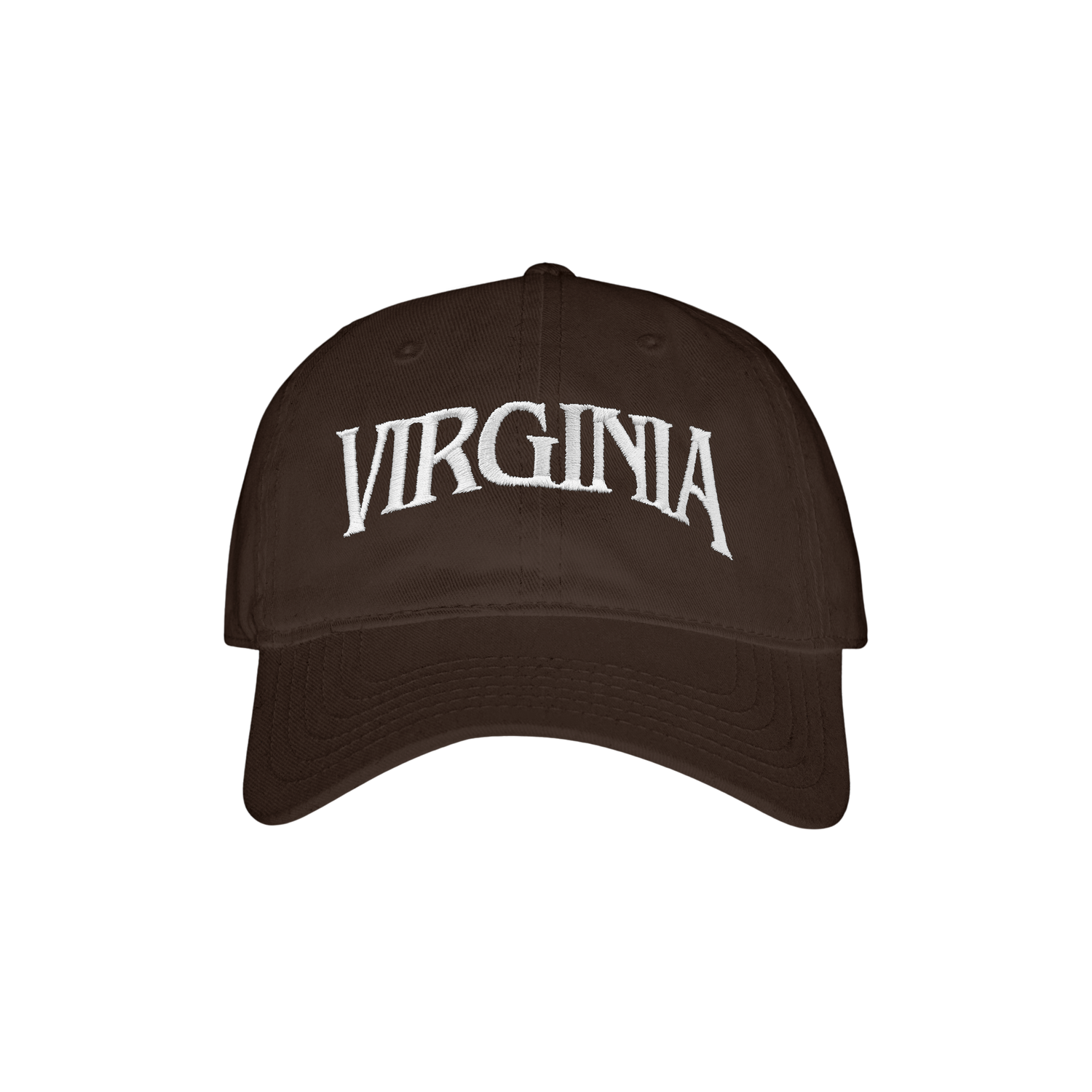 VIRGINIA EMBROIDERED DAD HAT (BROWN)