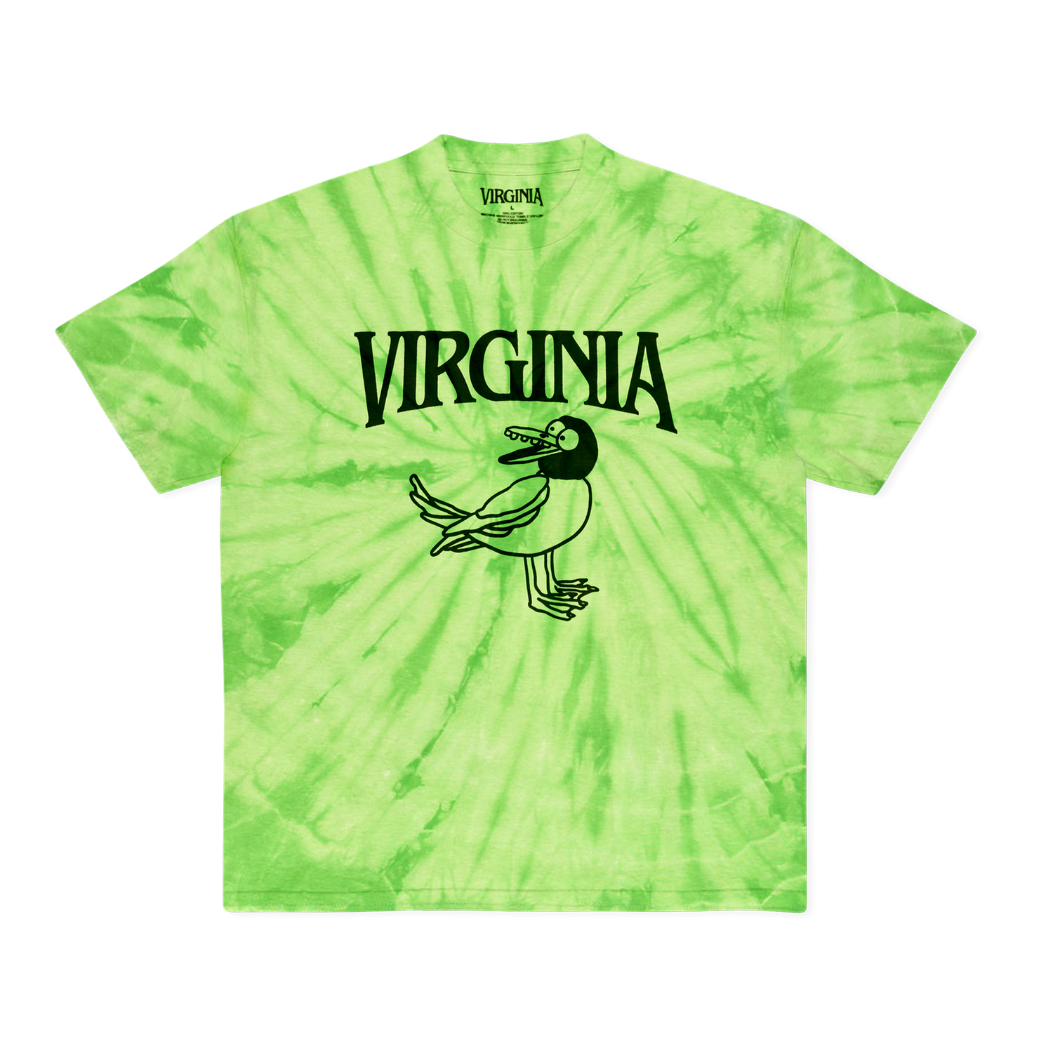 VIRGINIA BIRD TEE (NEON TIE DYE)