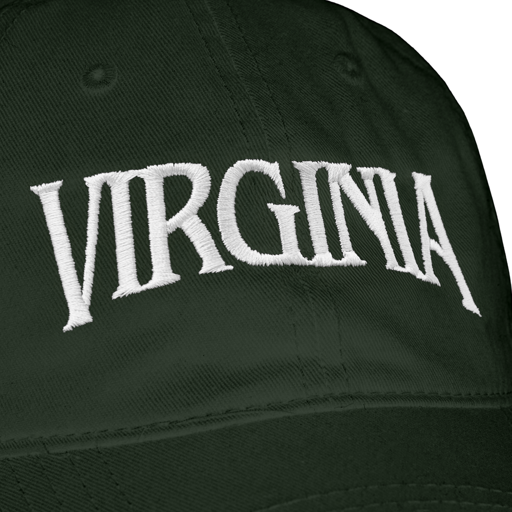 VIRGINIA EMBROIDERED DAD HAT (FOREST GREEN) - Image 2