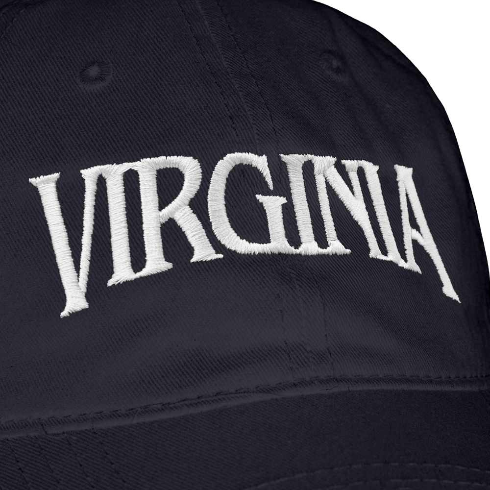 VIRGINIA EMBROIDERED DAD HAT (NAVY) - Image 2