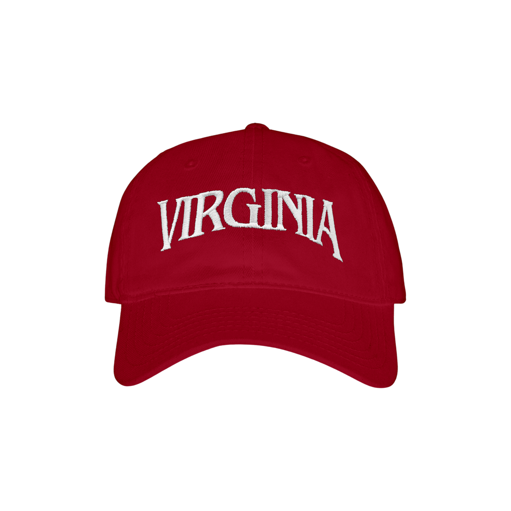 VIRGINIA EMBROIDERED DAD HAT (RED)