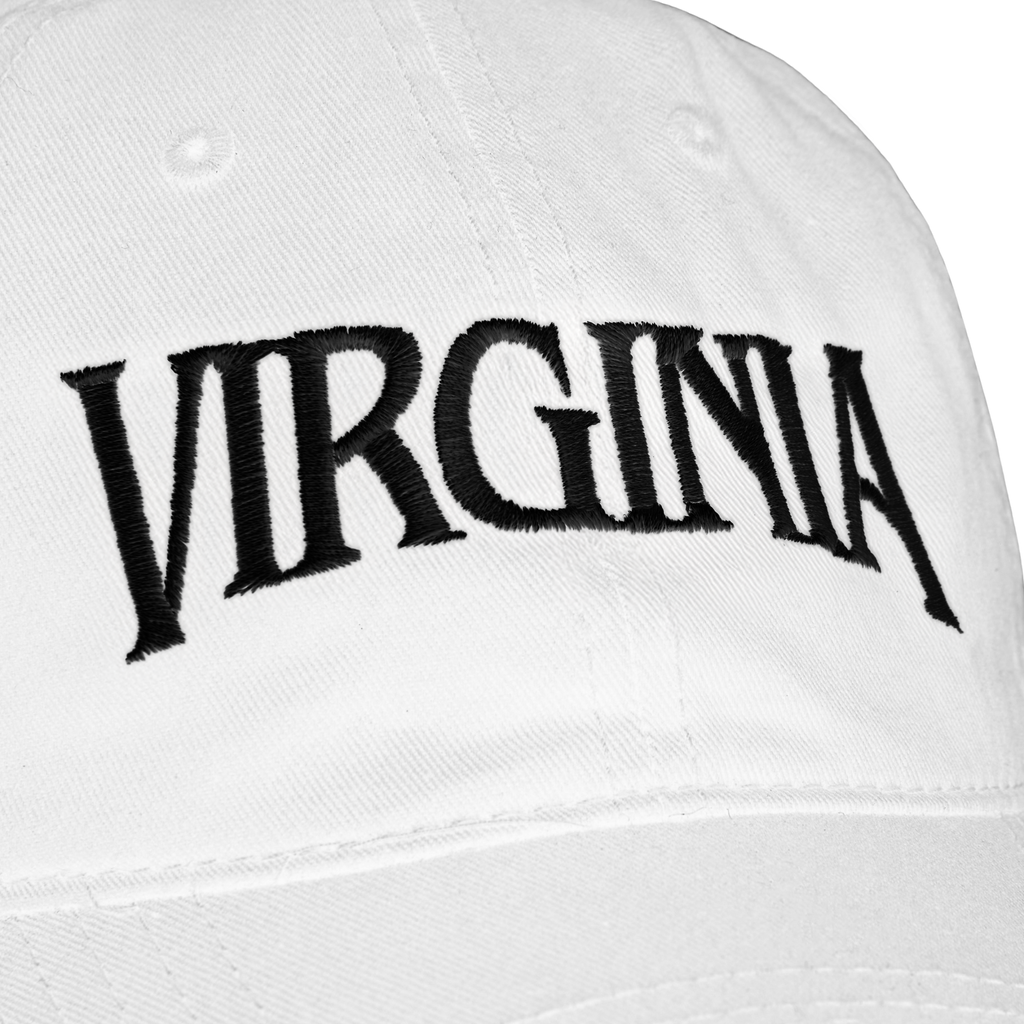 VIRGINIA EMBROIDERED DAD HAT (WHITE)