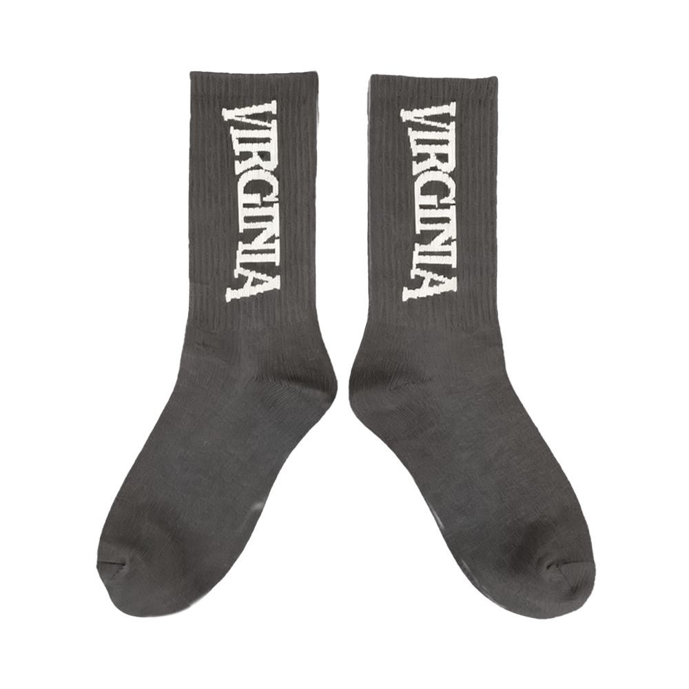 VIRGINIA LOGO SOCKS (DARK GREY/WHITE)