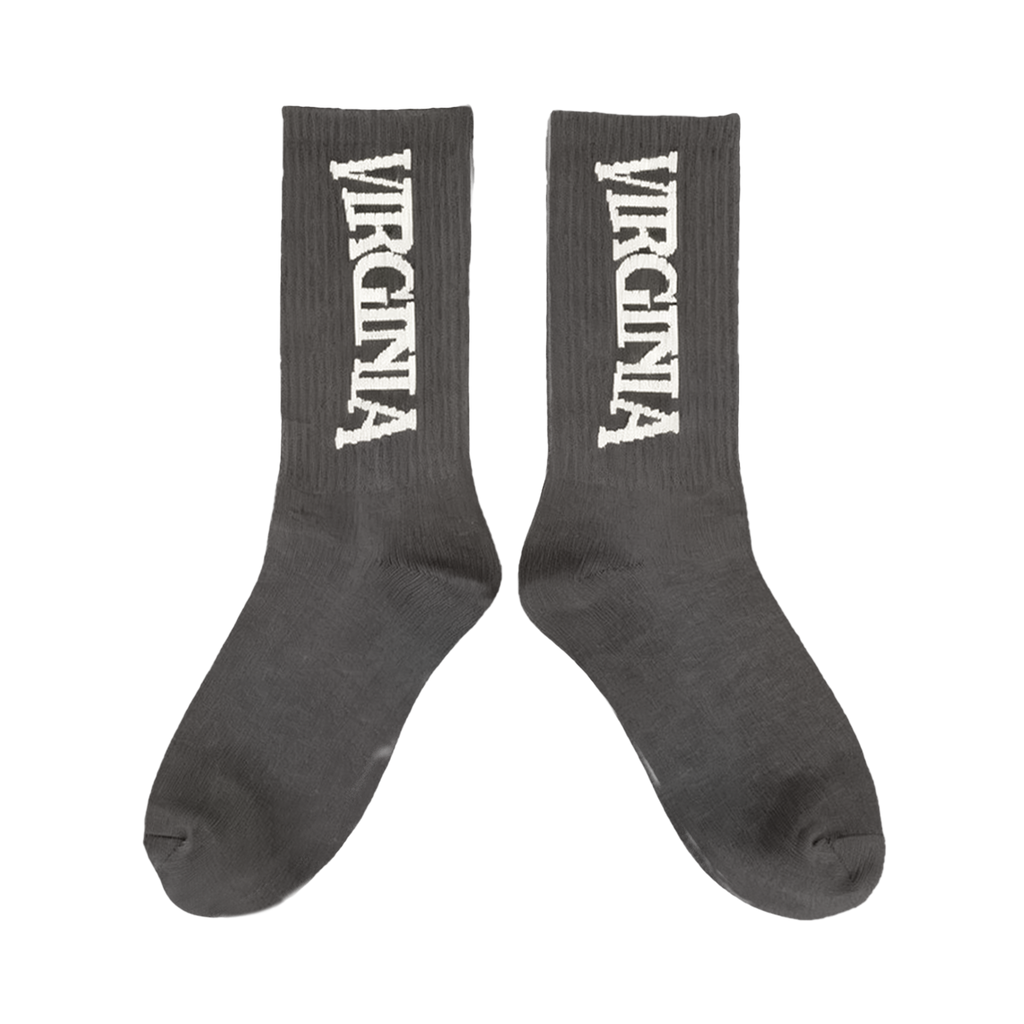 VIRGINIA LOGO SOCKS (DARK GREY/WHITE)