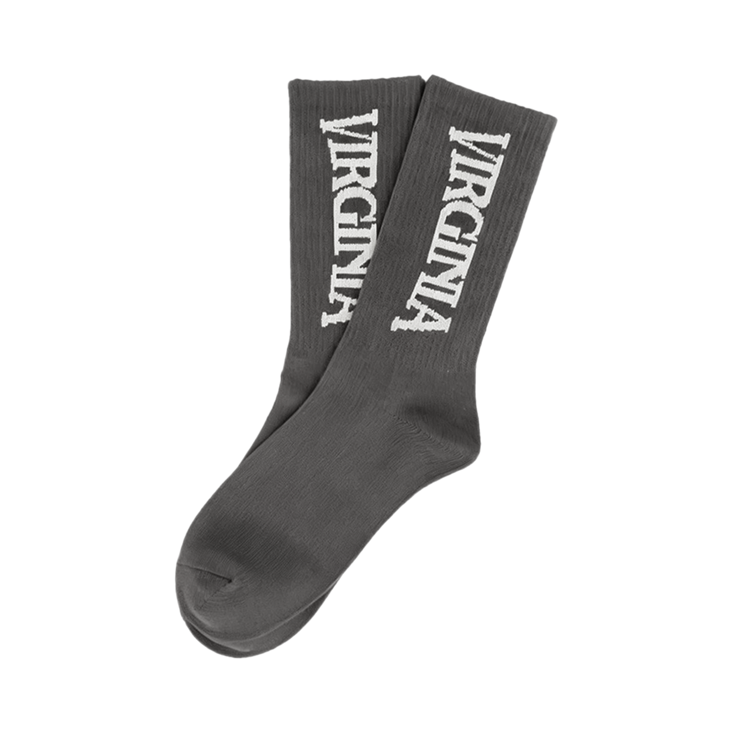 VIRGINIA LOGO SOCKS (DARK GREY/WHITE)