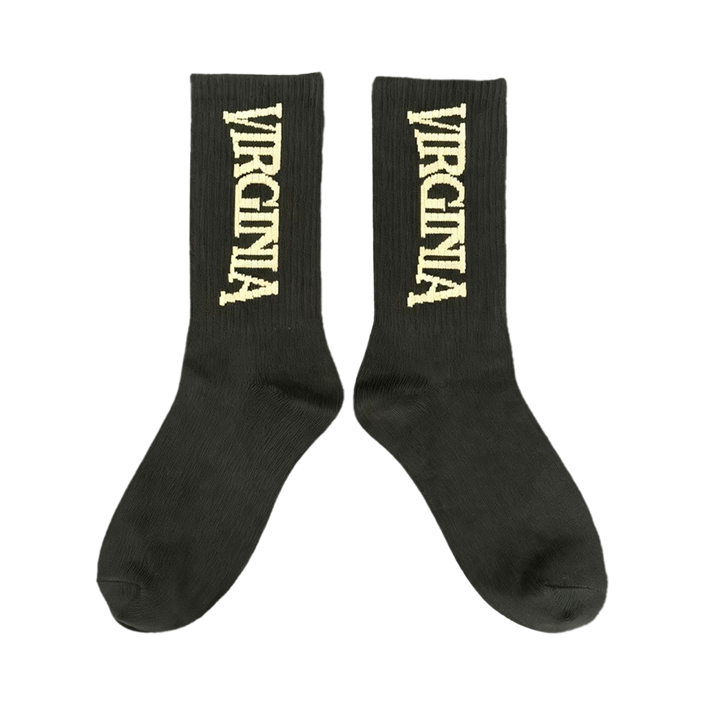 VIRGINIA LOGO SOCKS (OFF BLACK/CREME)