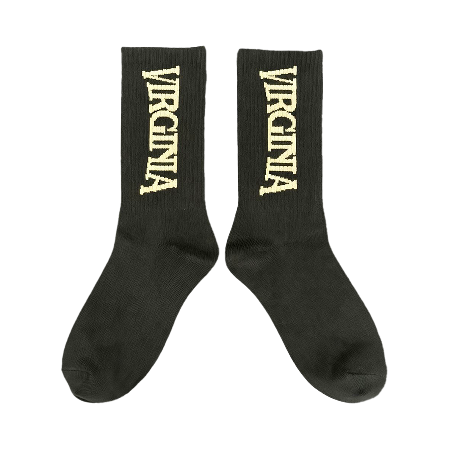 VIRGINIA LOGO SOCKS (OFF BLACK/CREME)