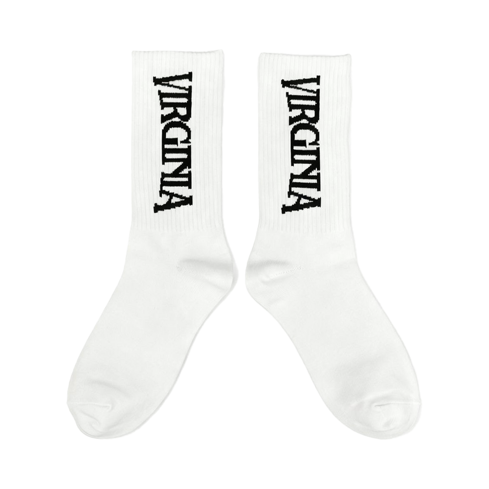 VIRGINIA LOGO SOCKS (WHITE/BLACK)