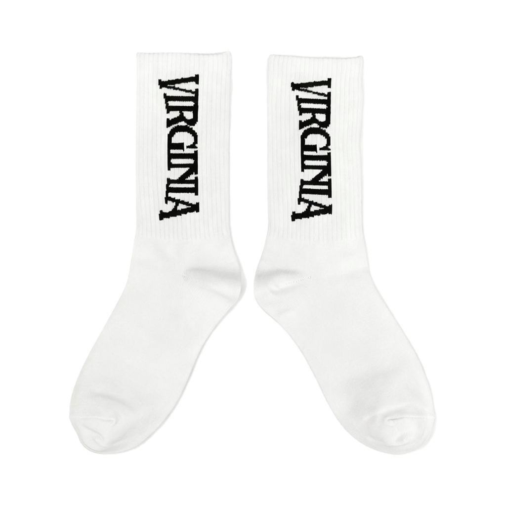 VIRGINIA LOGO SOCKS (WHITE/BLACK)