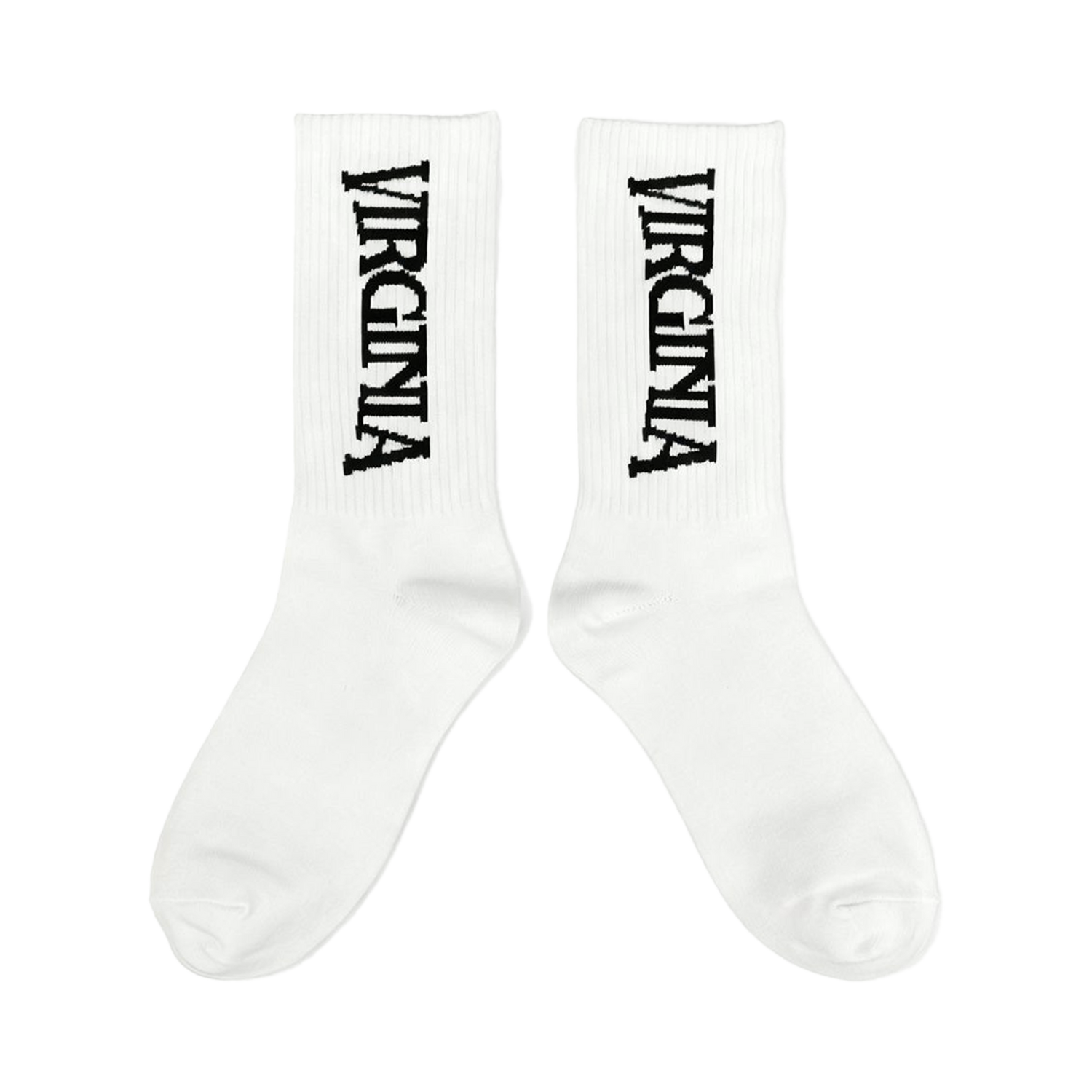 VIRGINIA LOGO SOCKS (WHITE/BLACK)