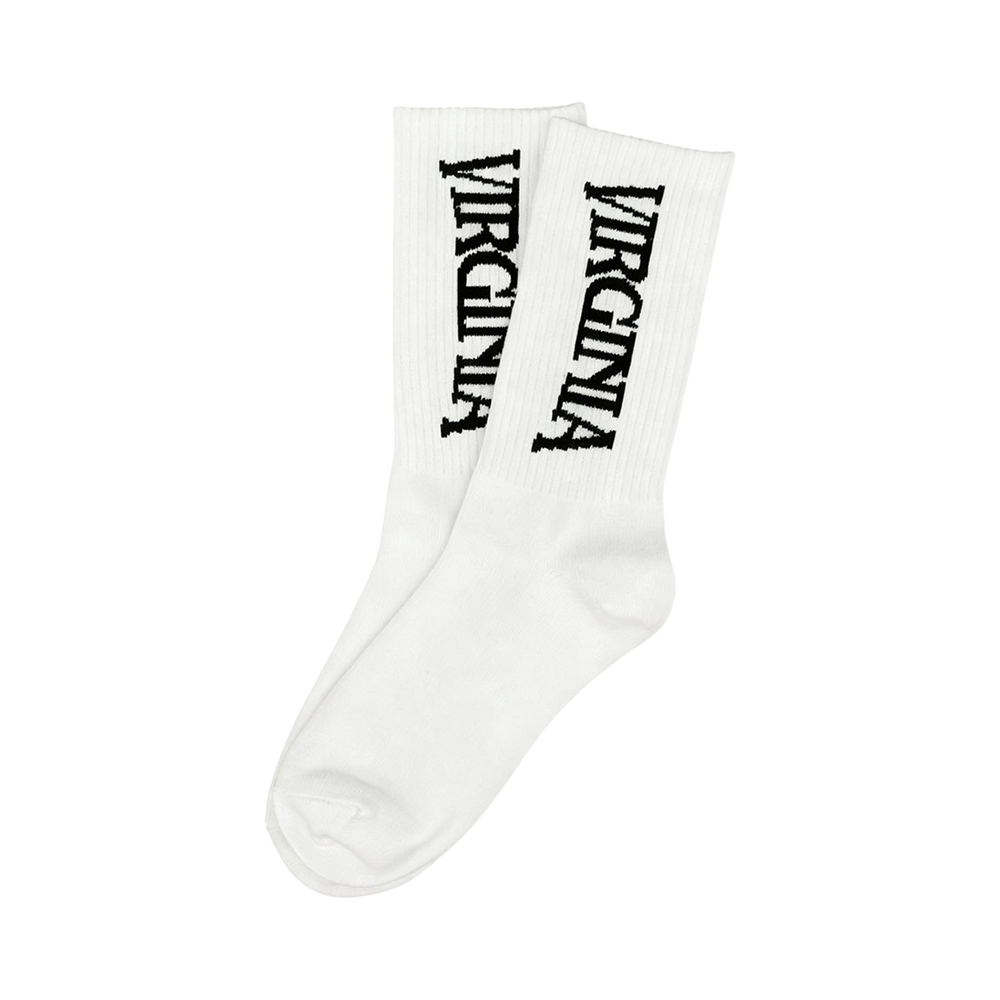 VIRGINIA LOGO SOCKS (WHITE/BLACK) - Image 2