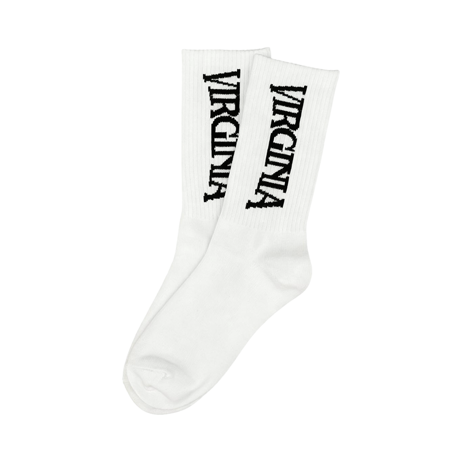 VIRGINIA LOGO SOCKS (WHITE/BLACK)