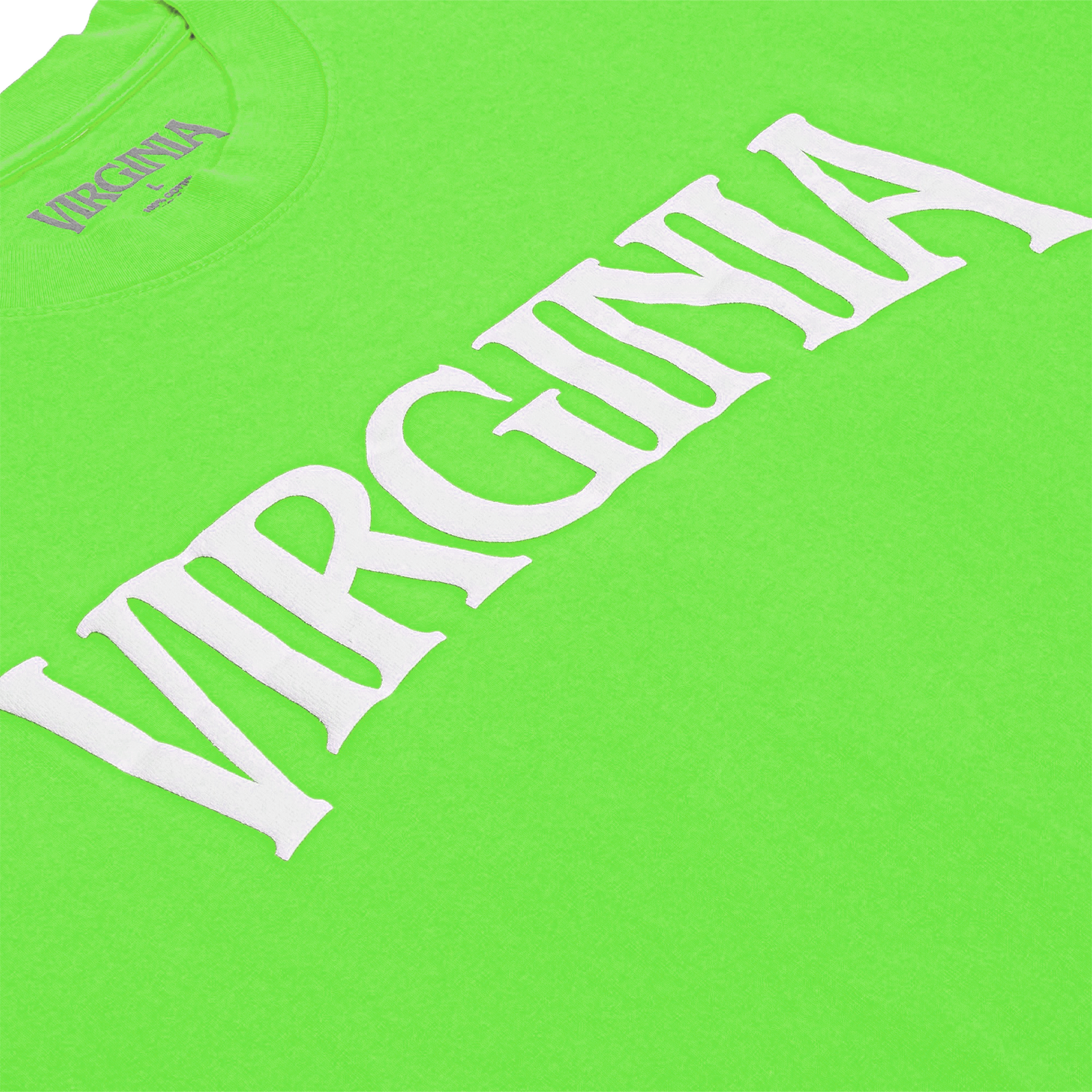 VIRGINIA LOGO TEE (NEON GREEN)