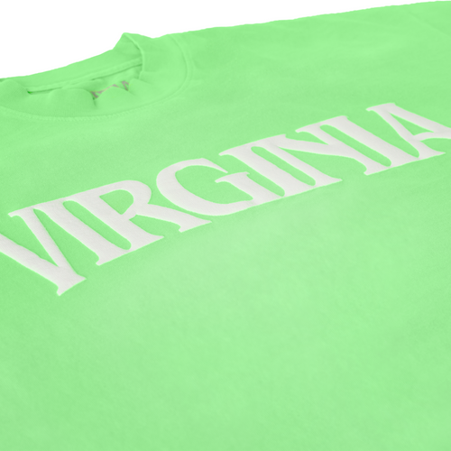 VIRGINIA LOGO TEE (NEON GREEN)