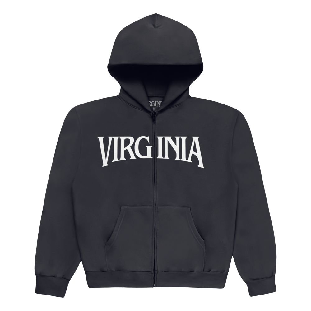 VIRGINIA ZIP HOODIE (DARK GREY)