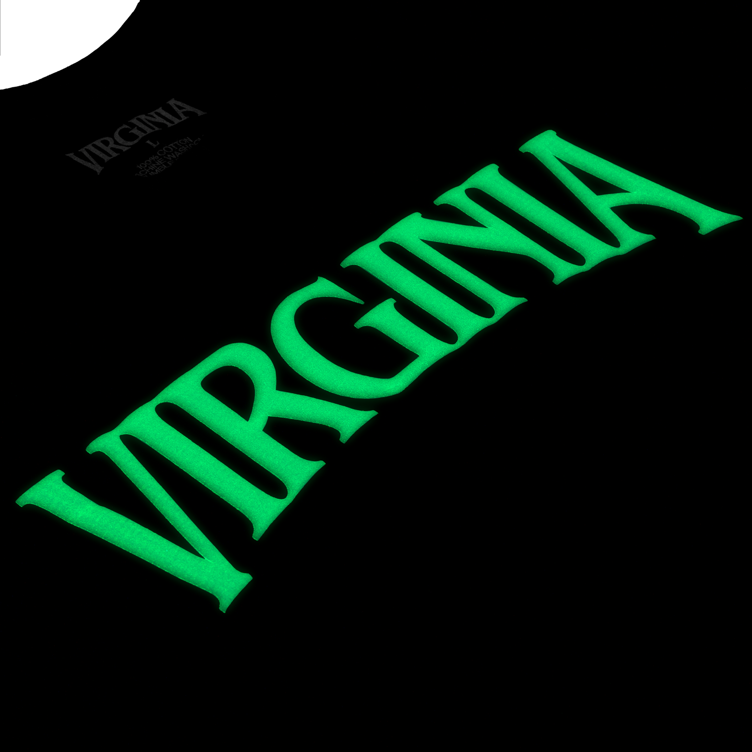 VIRGINIA LOGO TEE (BLACK GLOW)